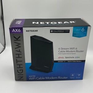Nighthawk AX2700 WiFi 6 Modem Router 6 Stream Gigabit Internet Speed DOCSIS 3.1
